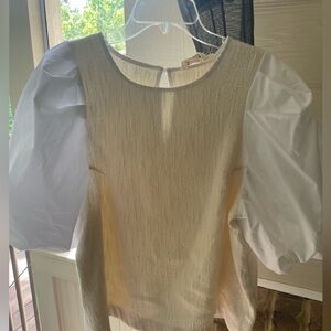 By Anthropology puffed sleeve blouse